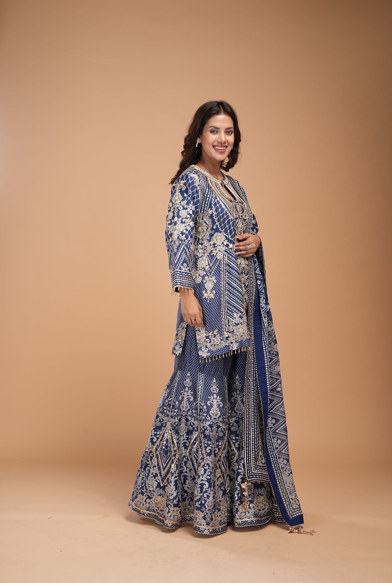 navy-blue-color-sharara-4