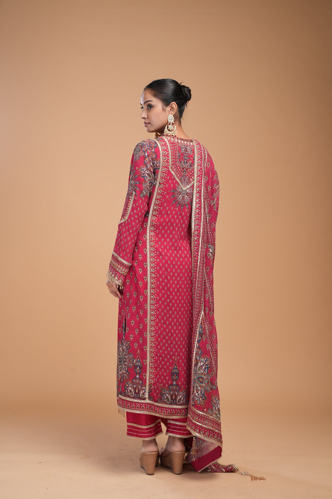 Fuchsia-Color-Suit-Set