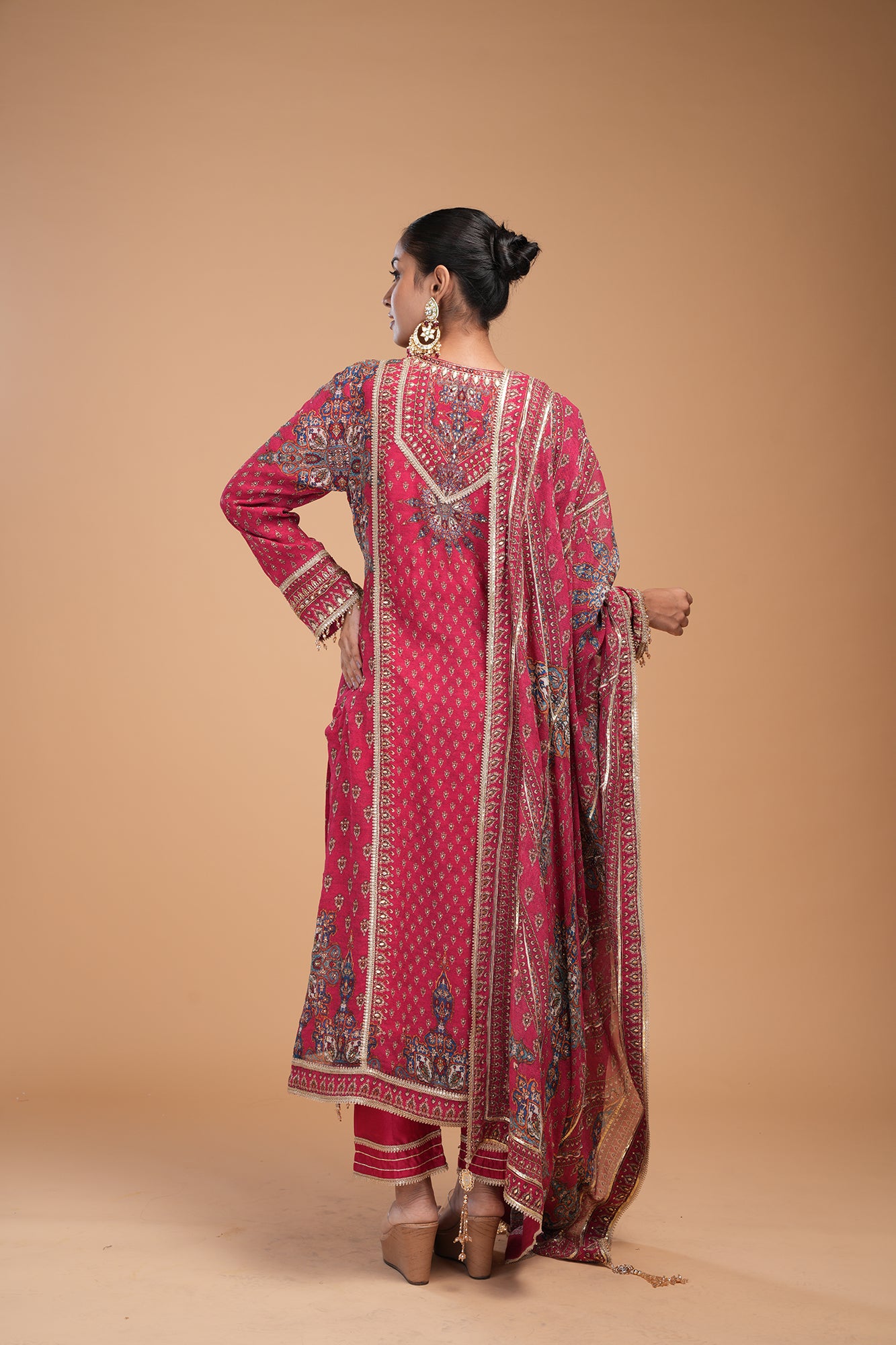 Fuchsia-Color-Suit-Set