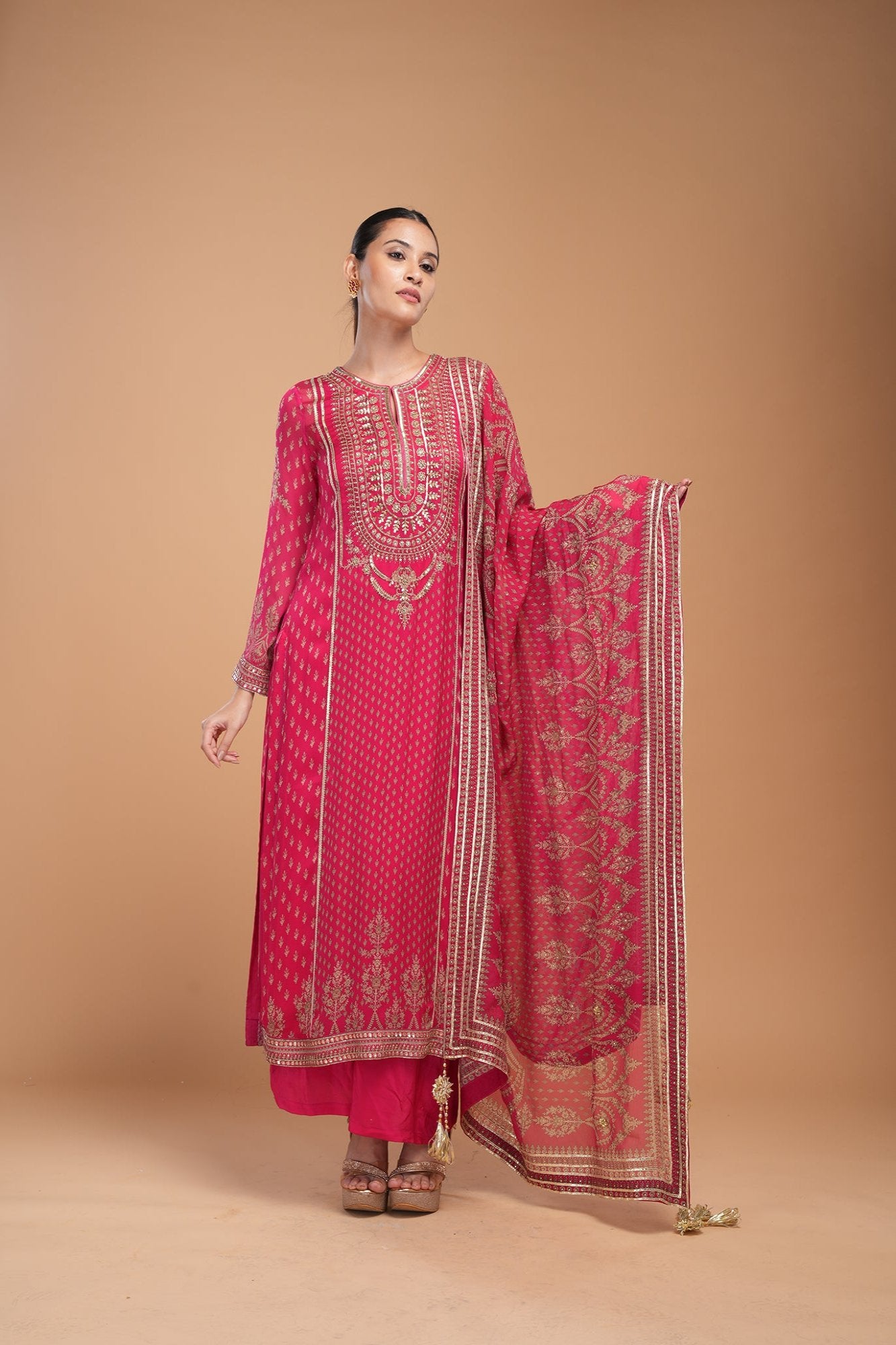 Fuchsia-Color-Kurta