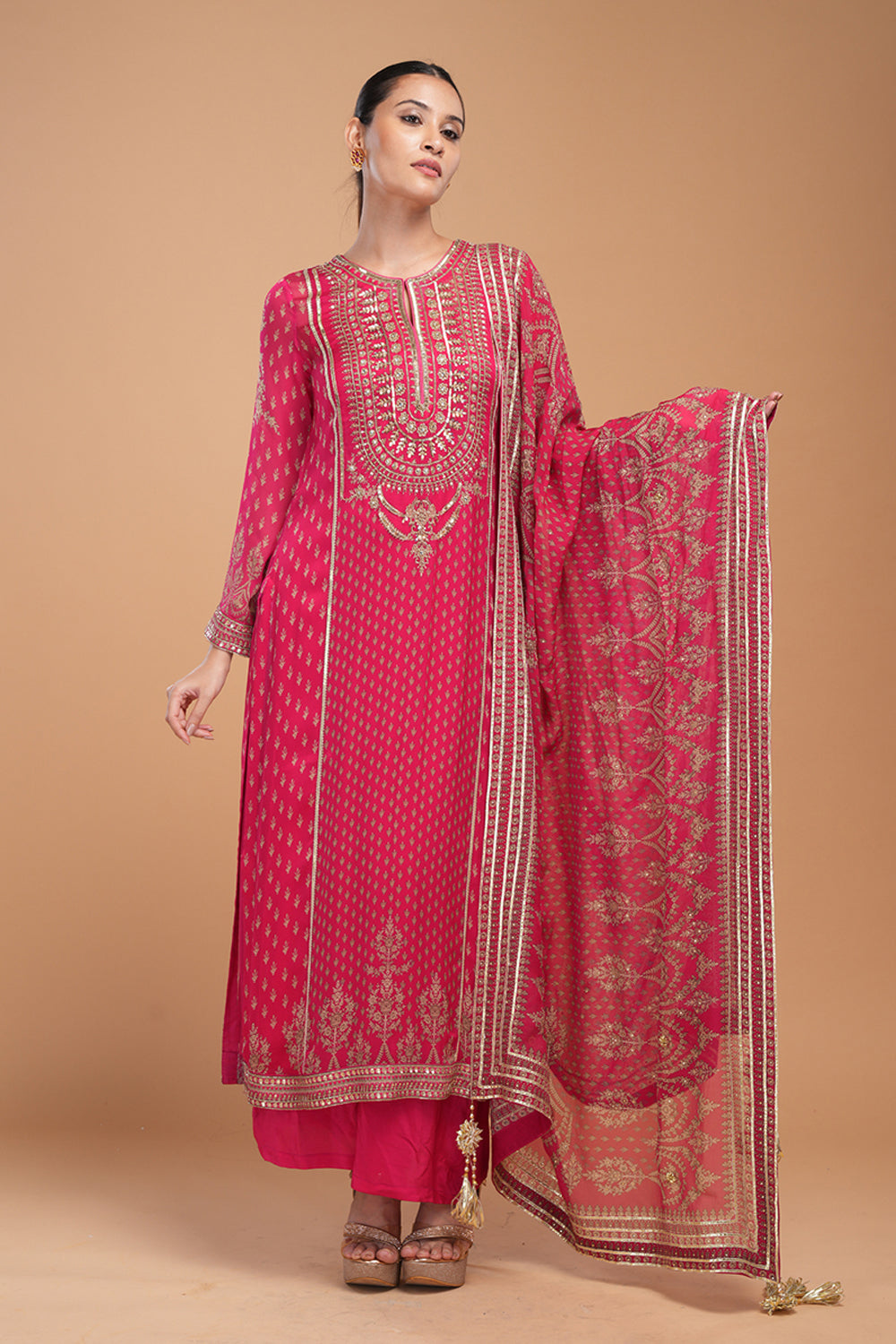 Fuchsia Kurta Set