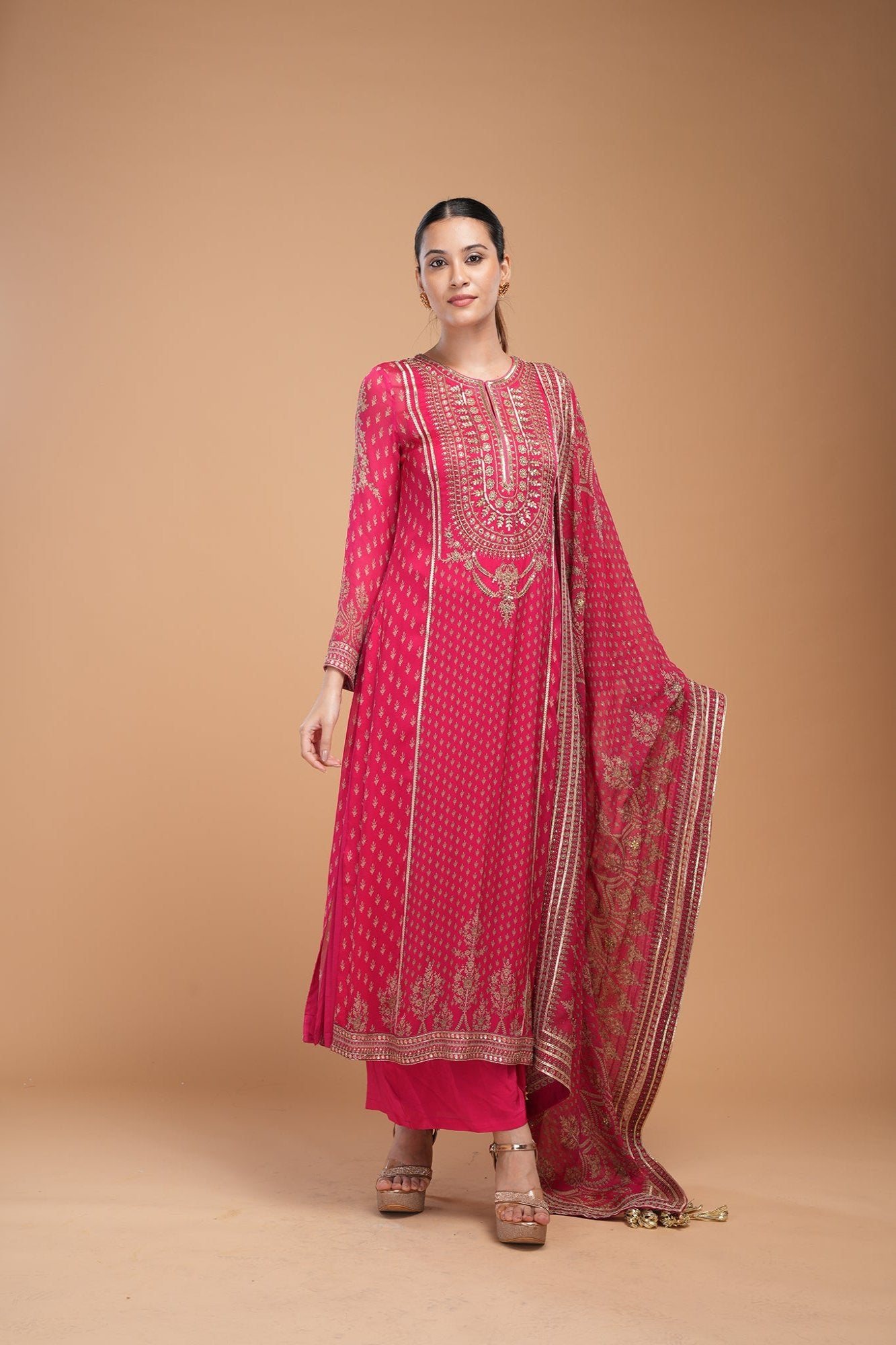 Fuchsia-Color-Kurta