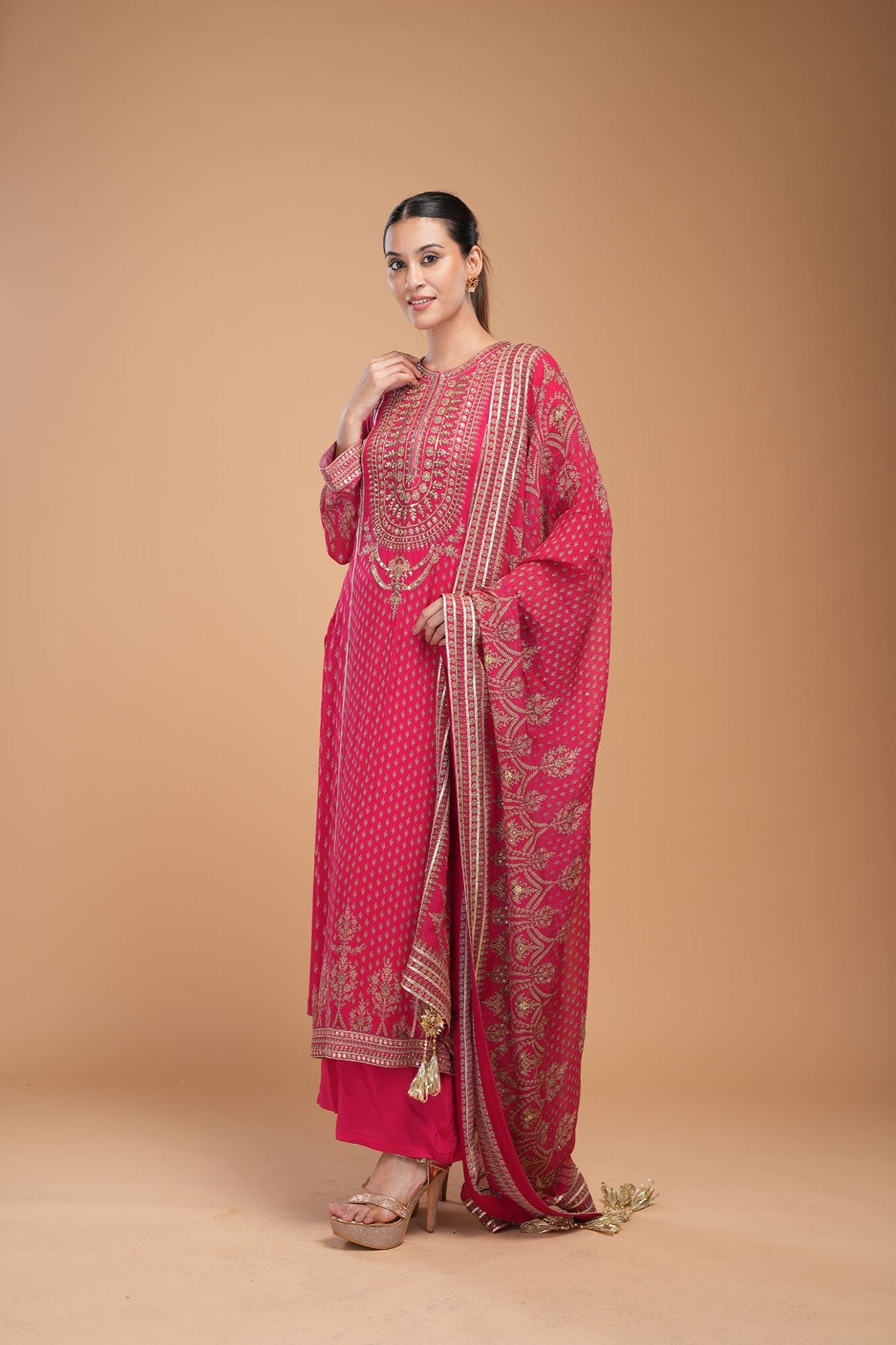 Fuchsia-Color-Kurta