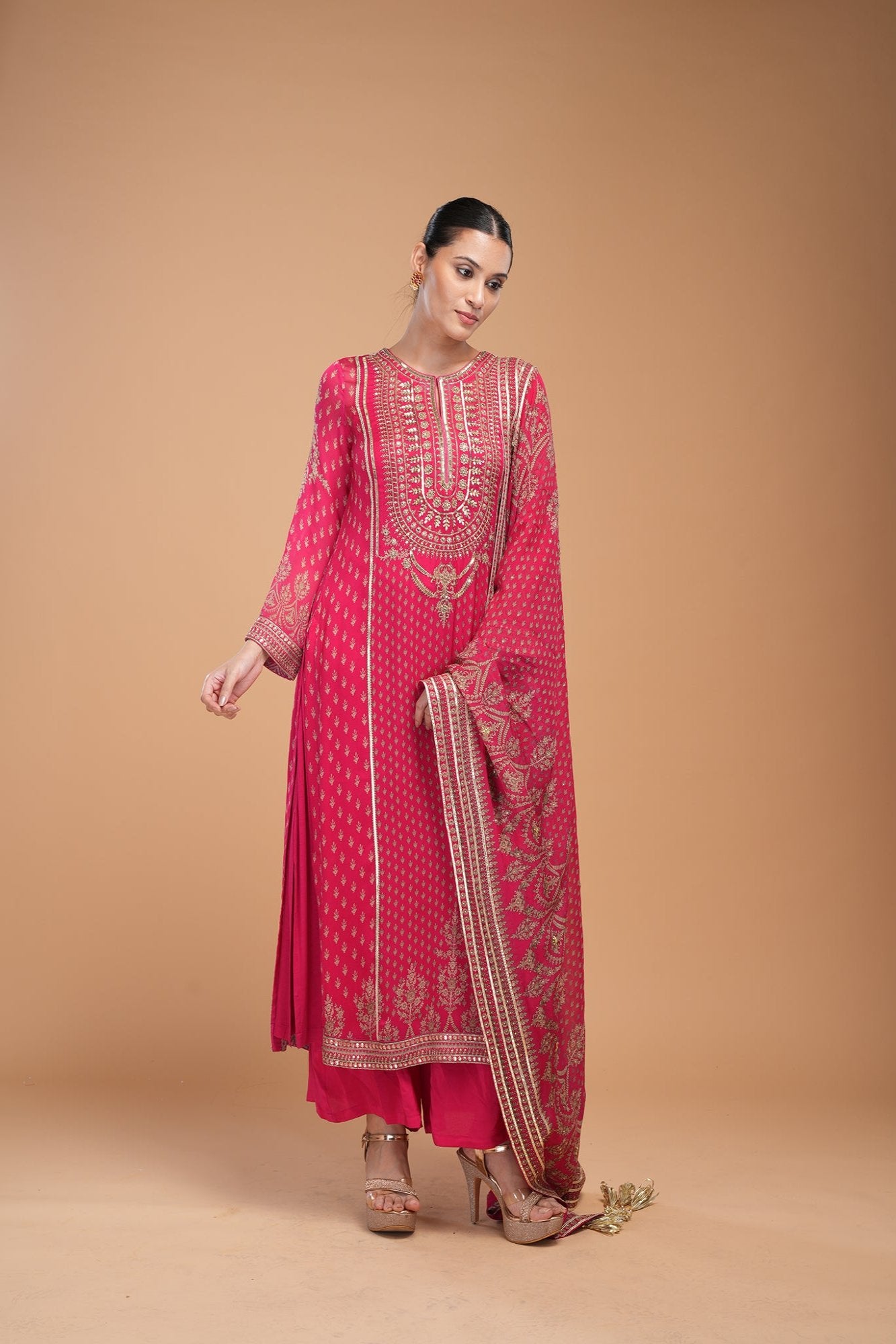 Fuchsia-Color-Kurta
