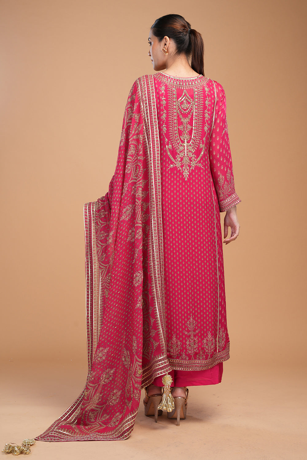 Fuchsia Kurta Set