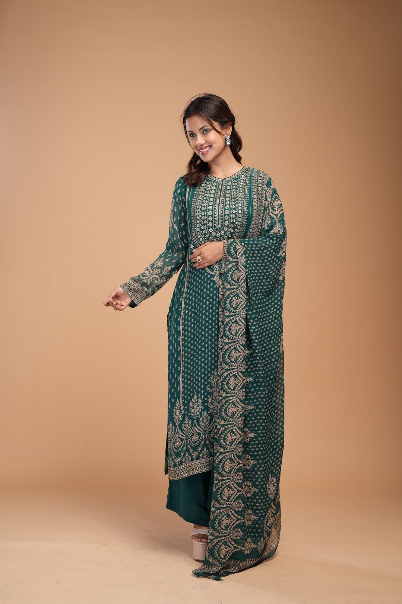 Teal-Color-Kurta