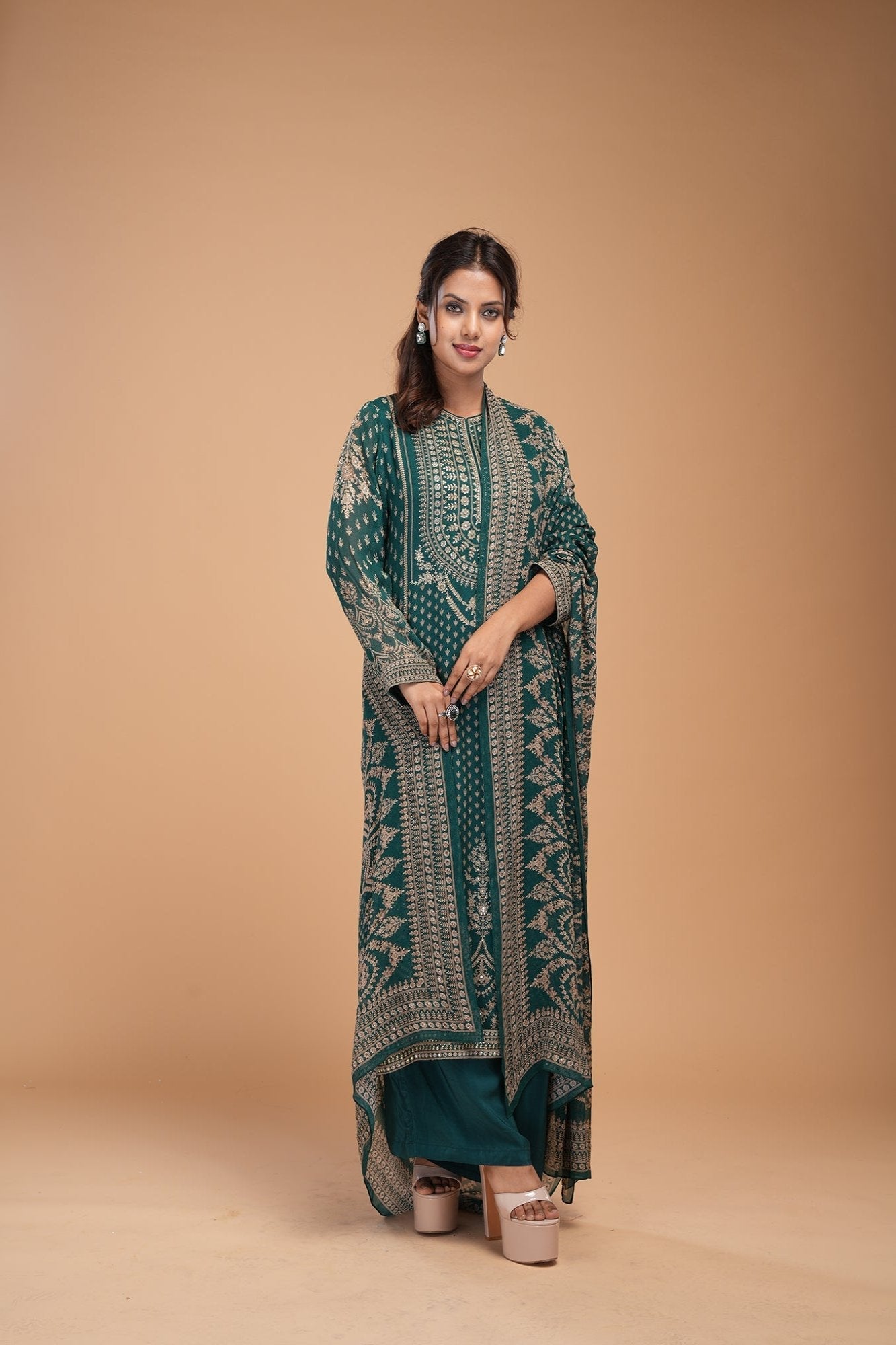 Teal-Color-Kurta