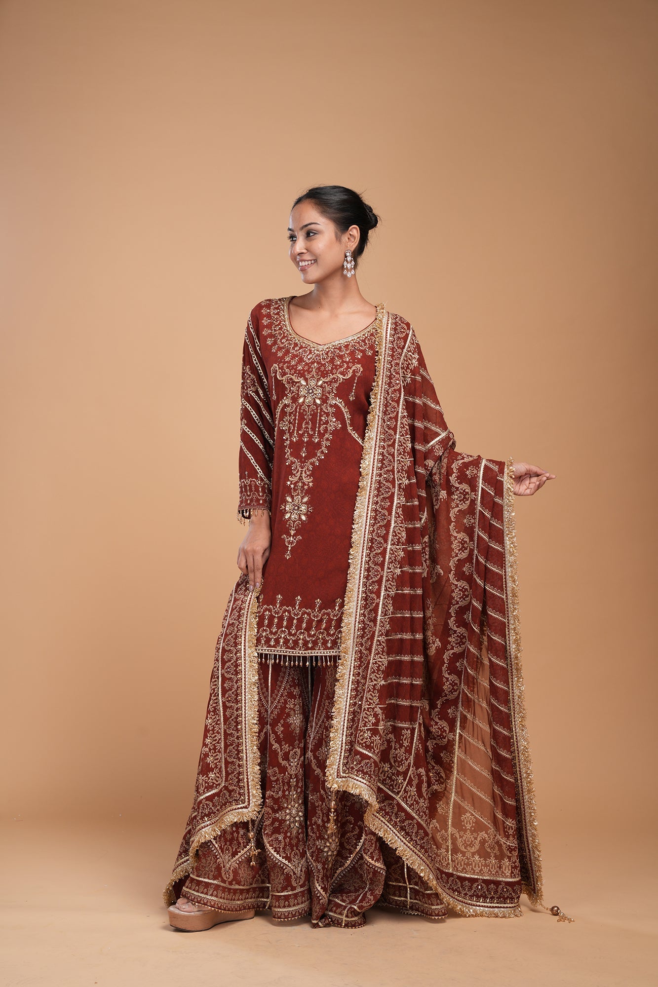 maroon-color-sharara-2