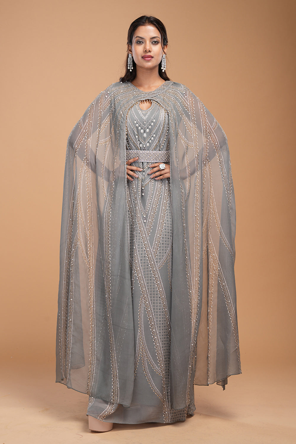 Grey Color Kaftan