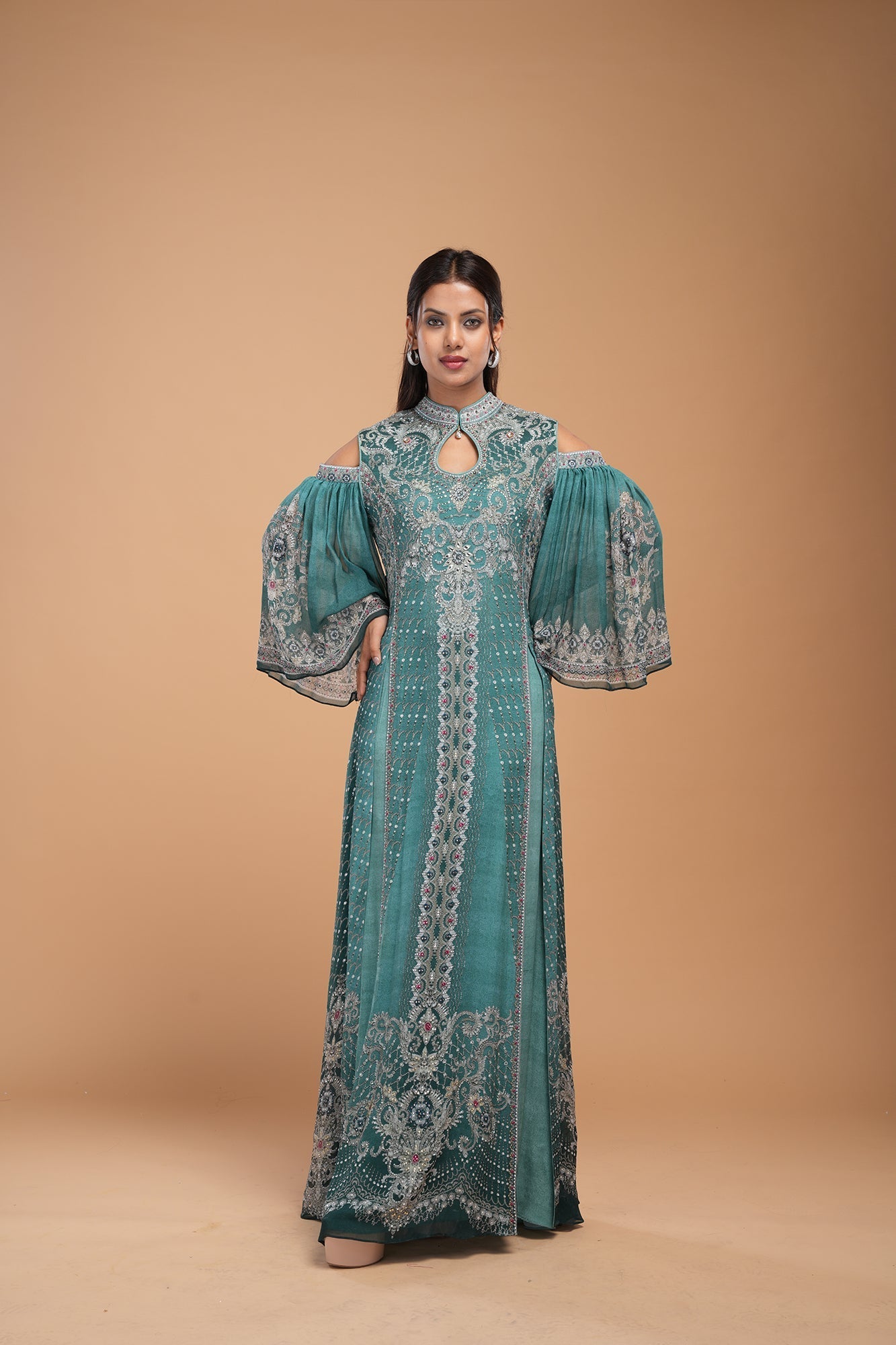 teal-color-kaftan-4