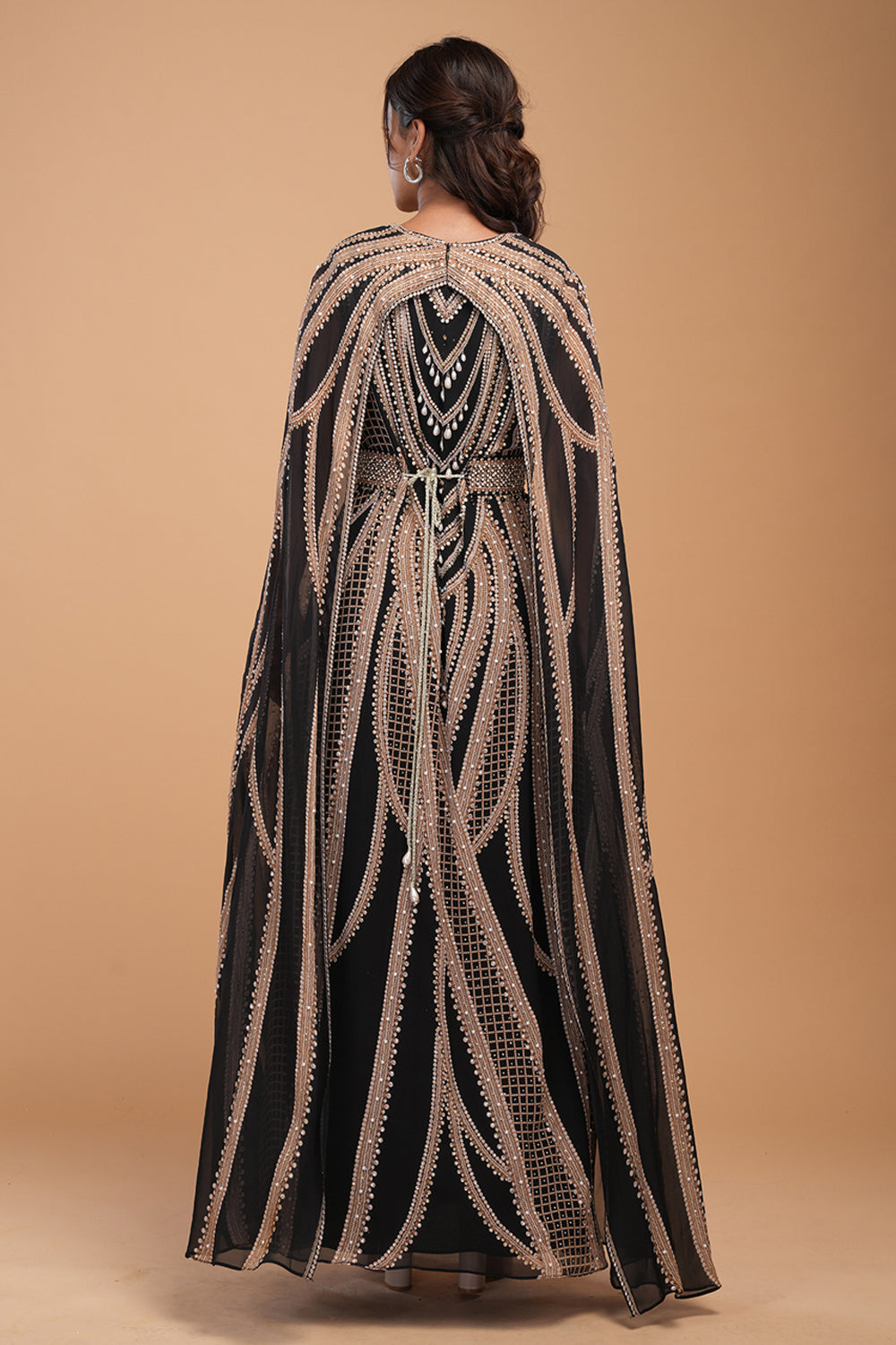 Black And Gold Kaftan