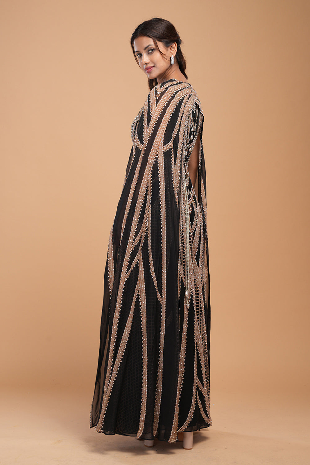 Black And Gold Kaftan