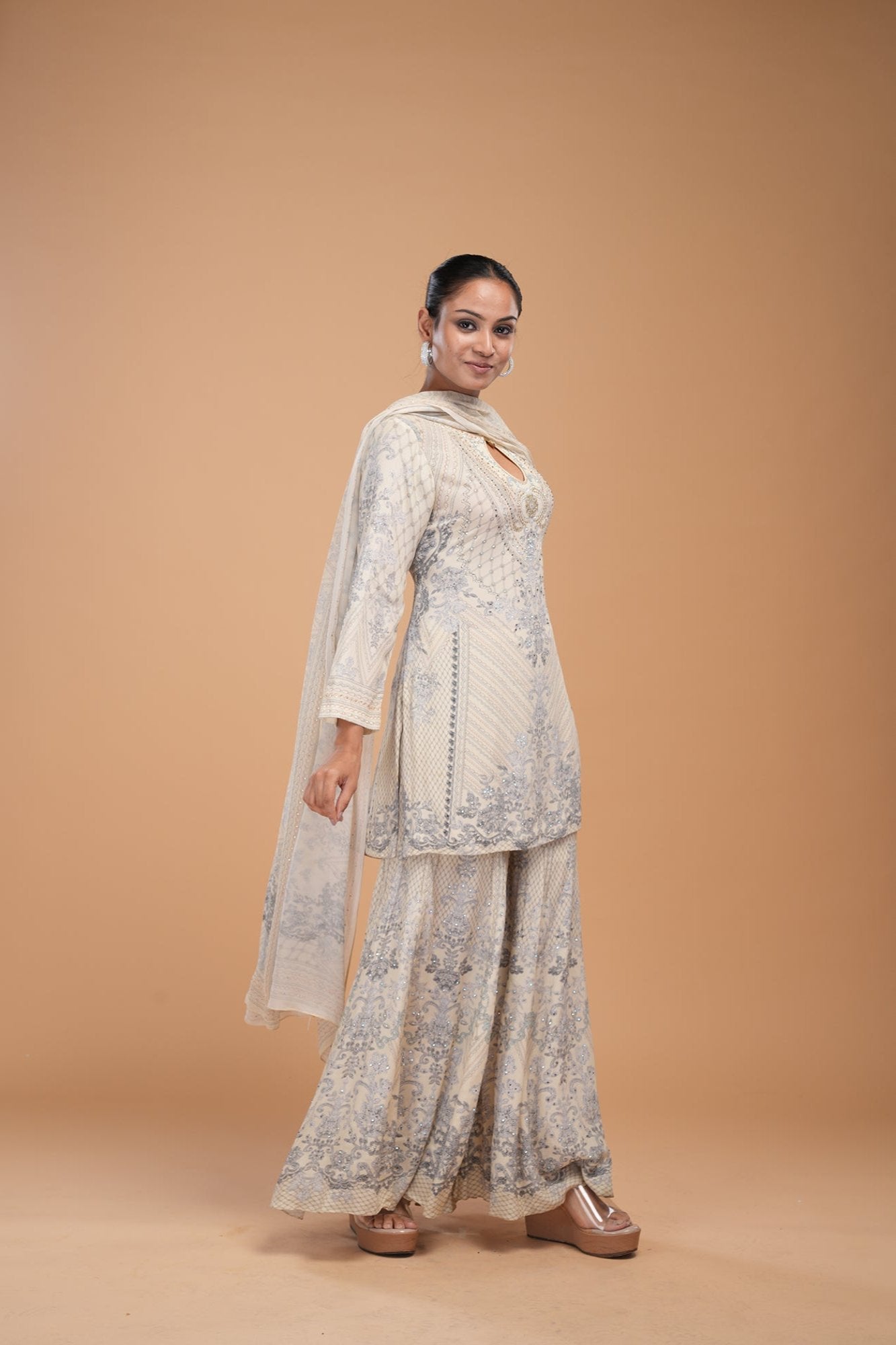 Beige Color Sharara