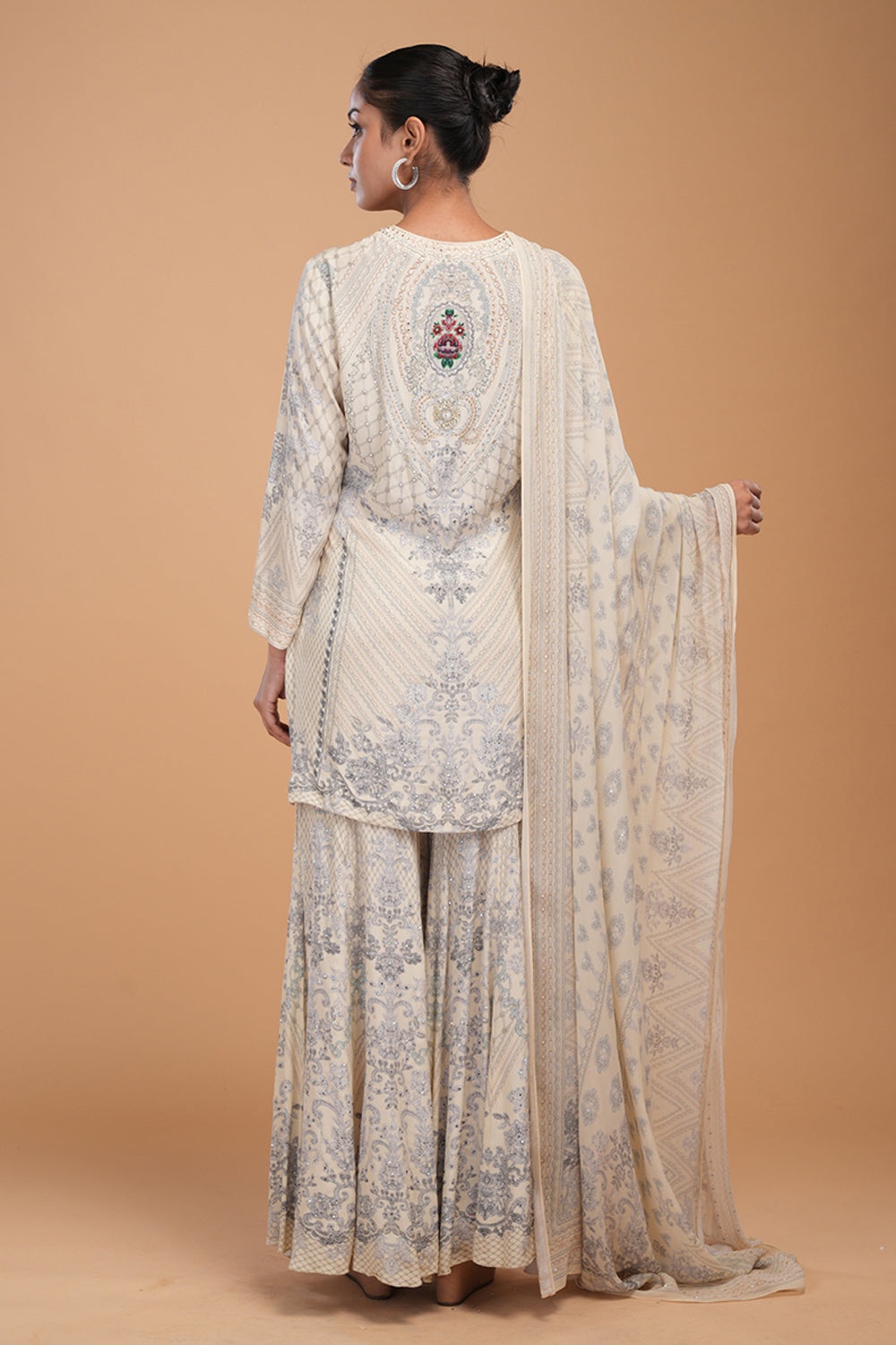 Beige Sharara Set