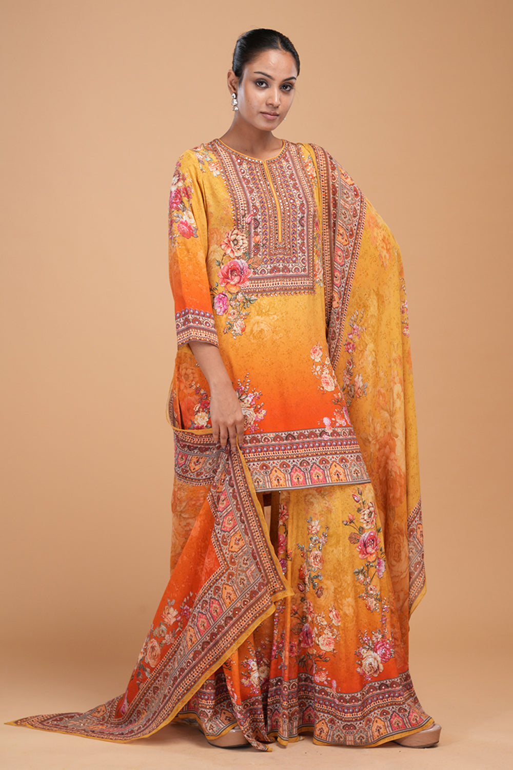 Mustard & Red Sharara