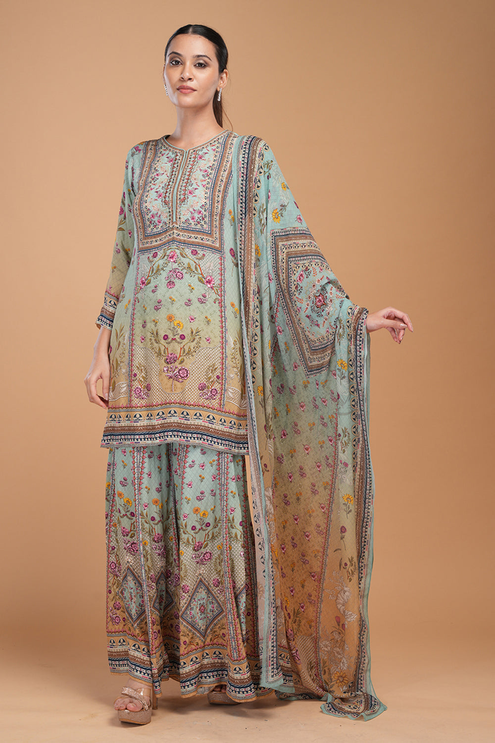 Aqua Sharara Set