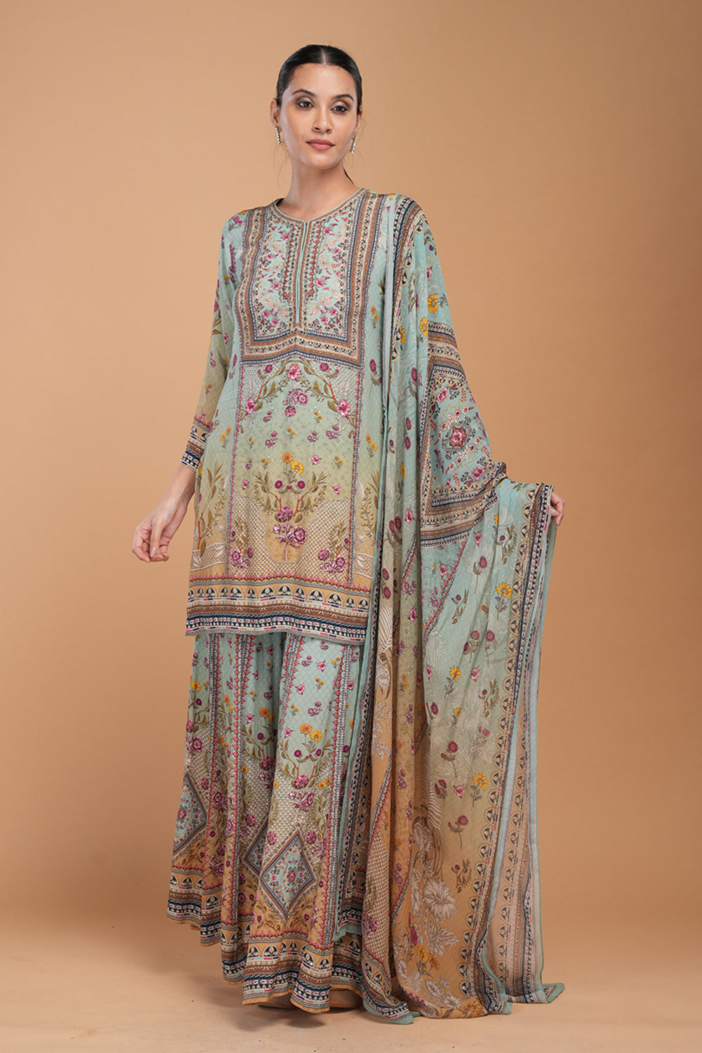 Aqua Sharara Set