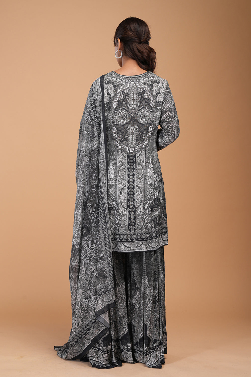 Black Sharara Set