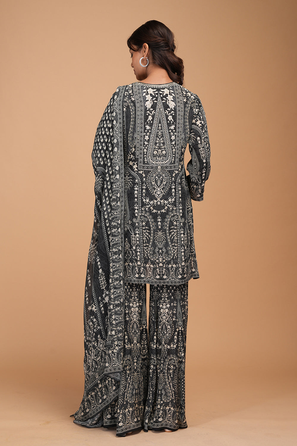 Black Sharara Set