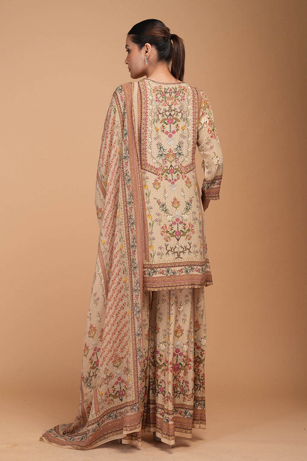 Beige Sharara Set