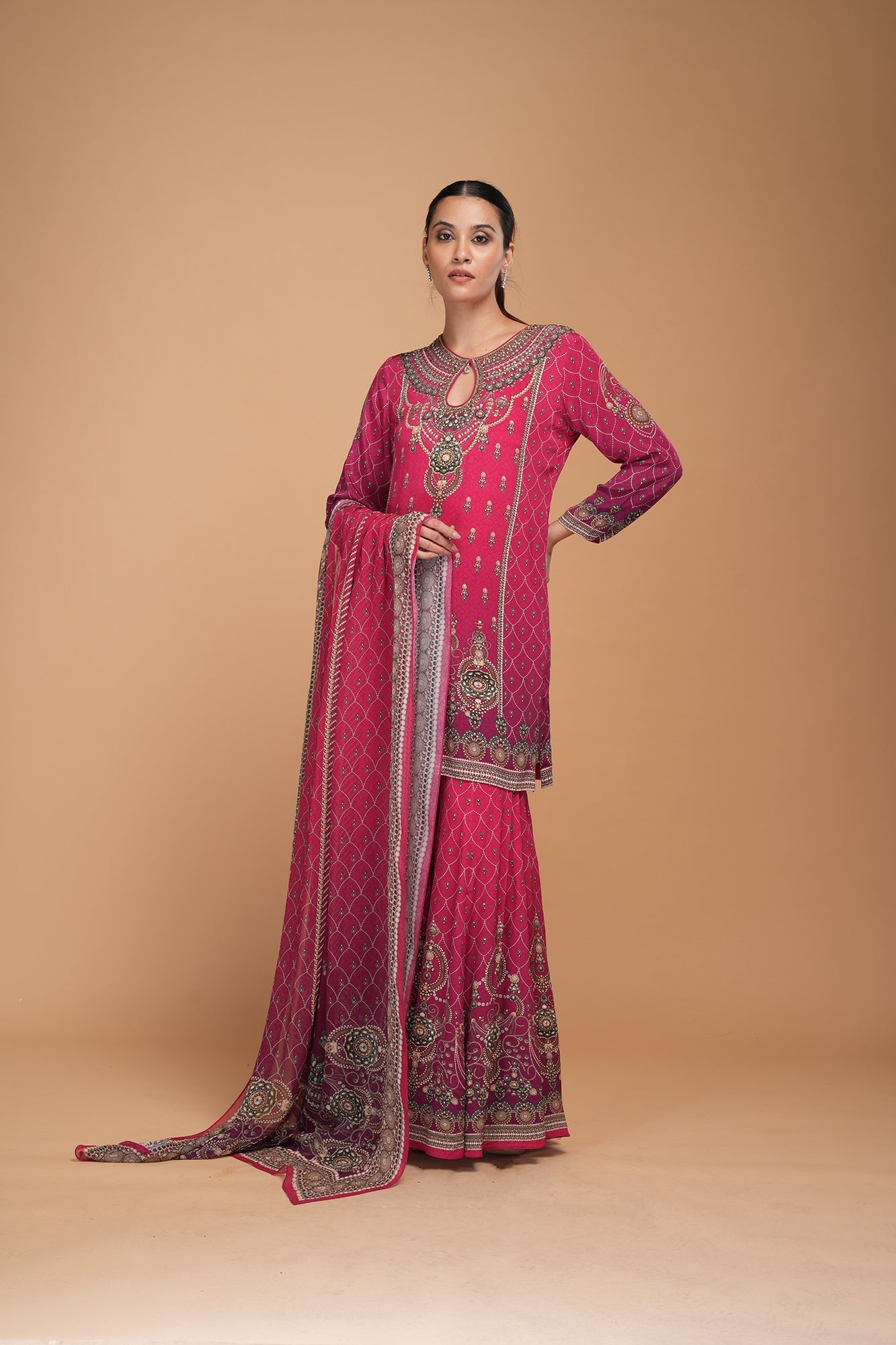 red-color-sharara-1-3