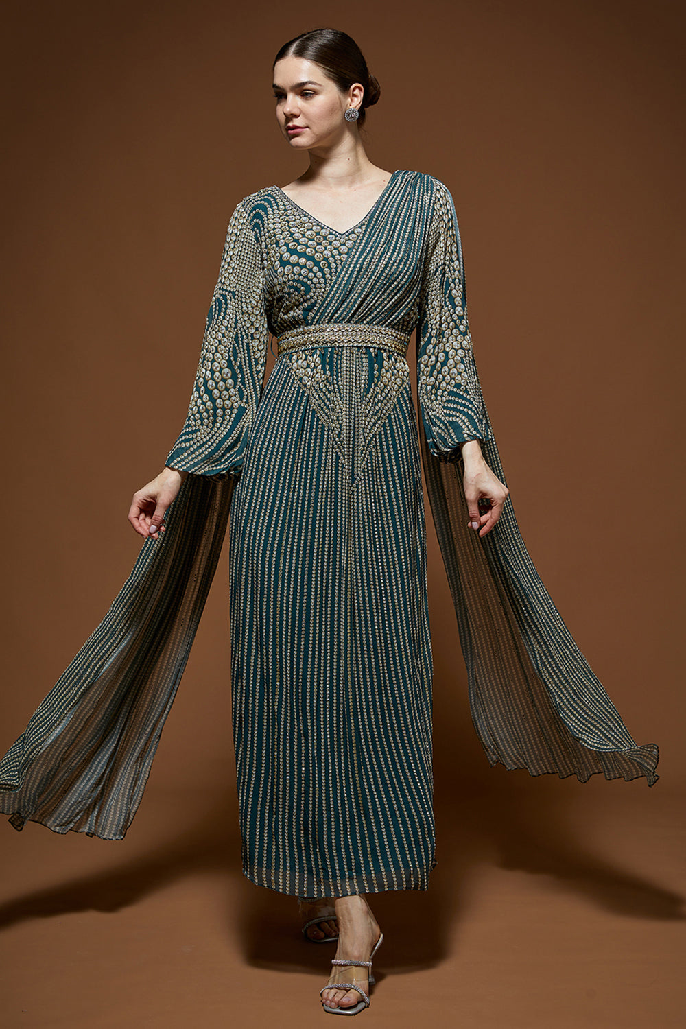 Dark Aqua Kaftan