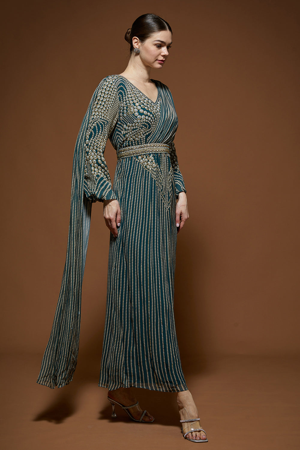 Dark Aqua Kaftan