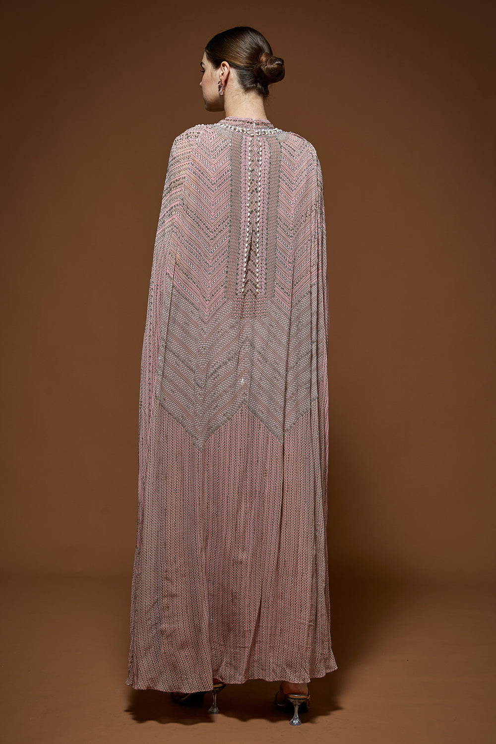 Pink Printed Kaftan