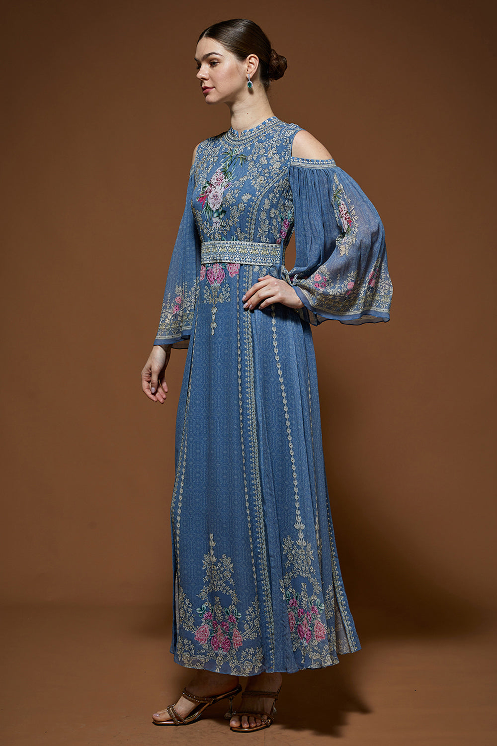 Grey Blue Kaftan
