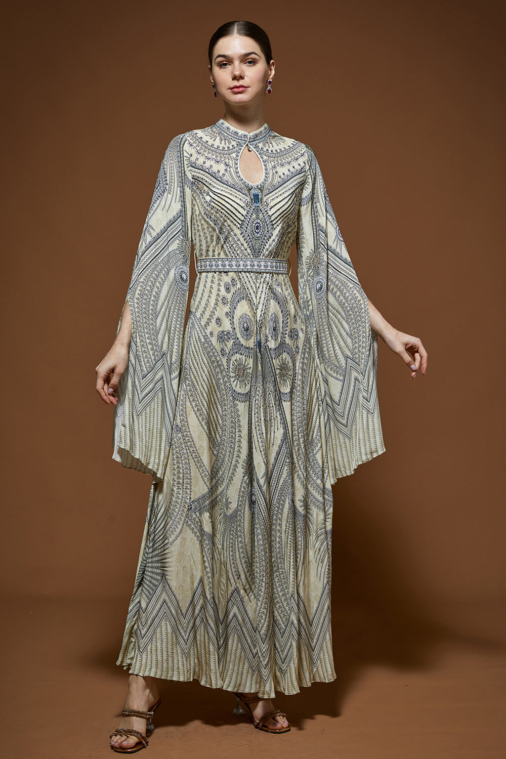 Monochrome Bejewelled Gown