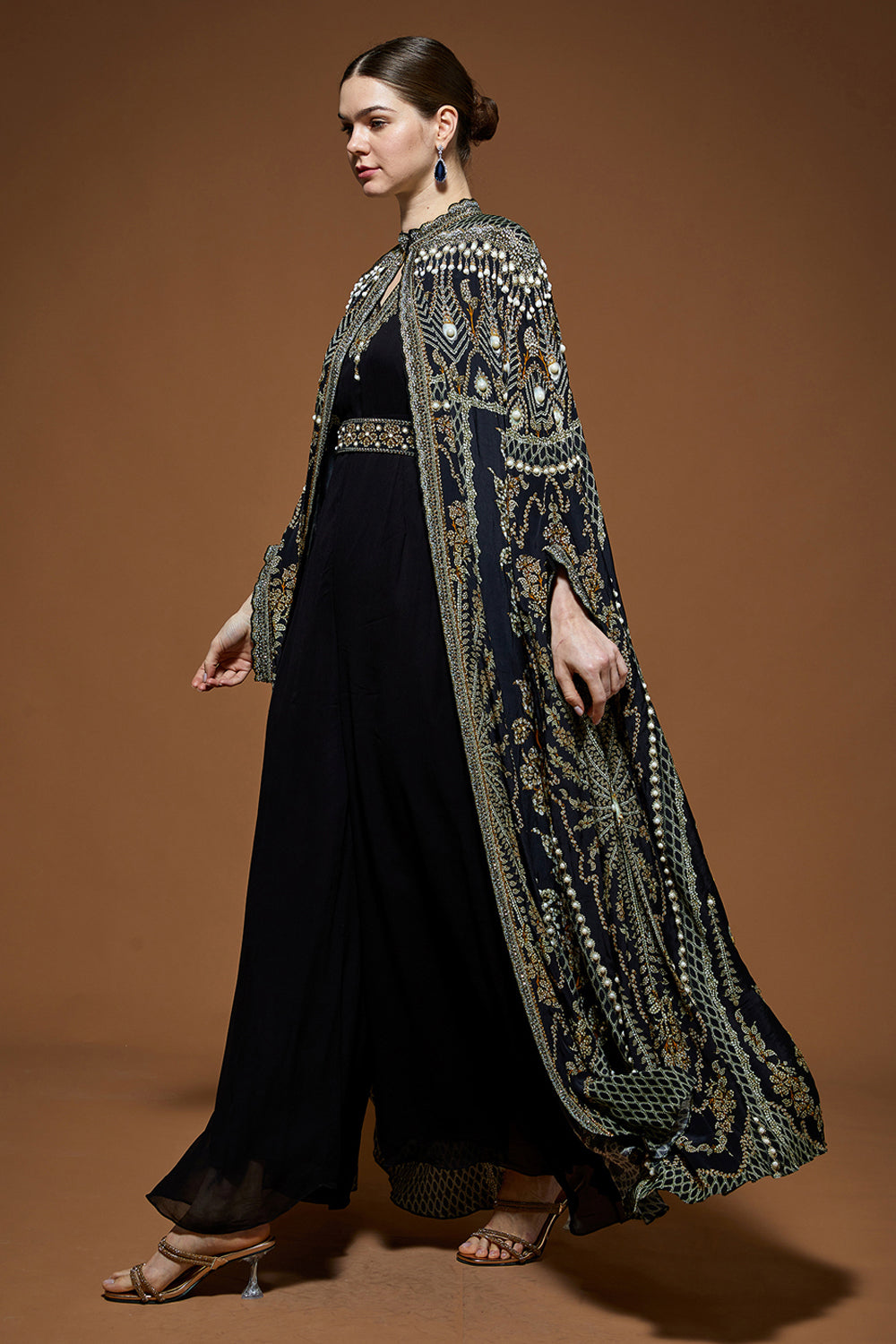 Barwaz Kaftan style Cape Jumpsuit
