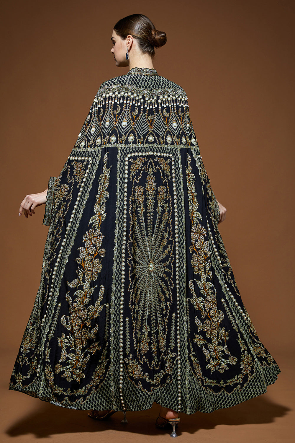 Barwaz Kaftan style Cape Jumpsuit