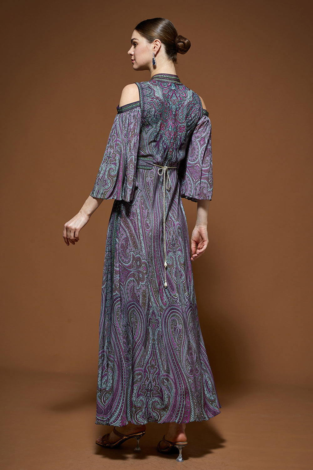 Purple Printed Kaftan