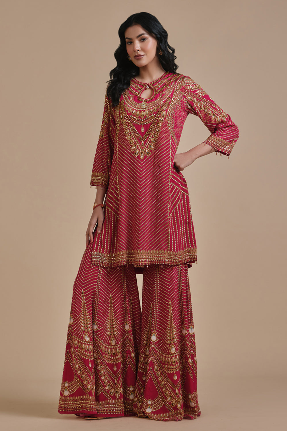 Bejewelled Sharara Set