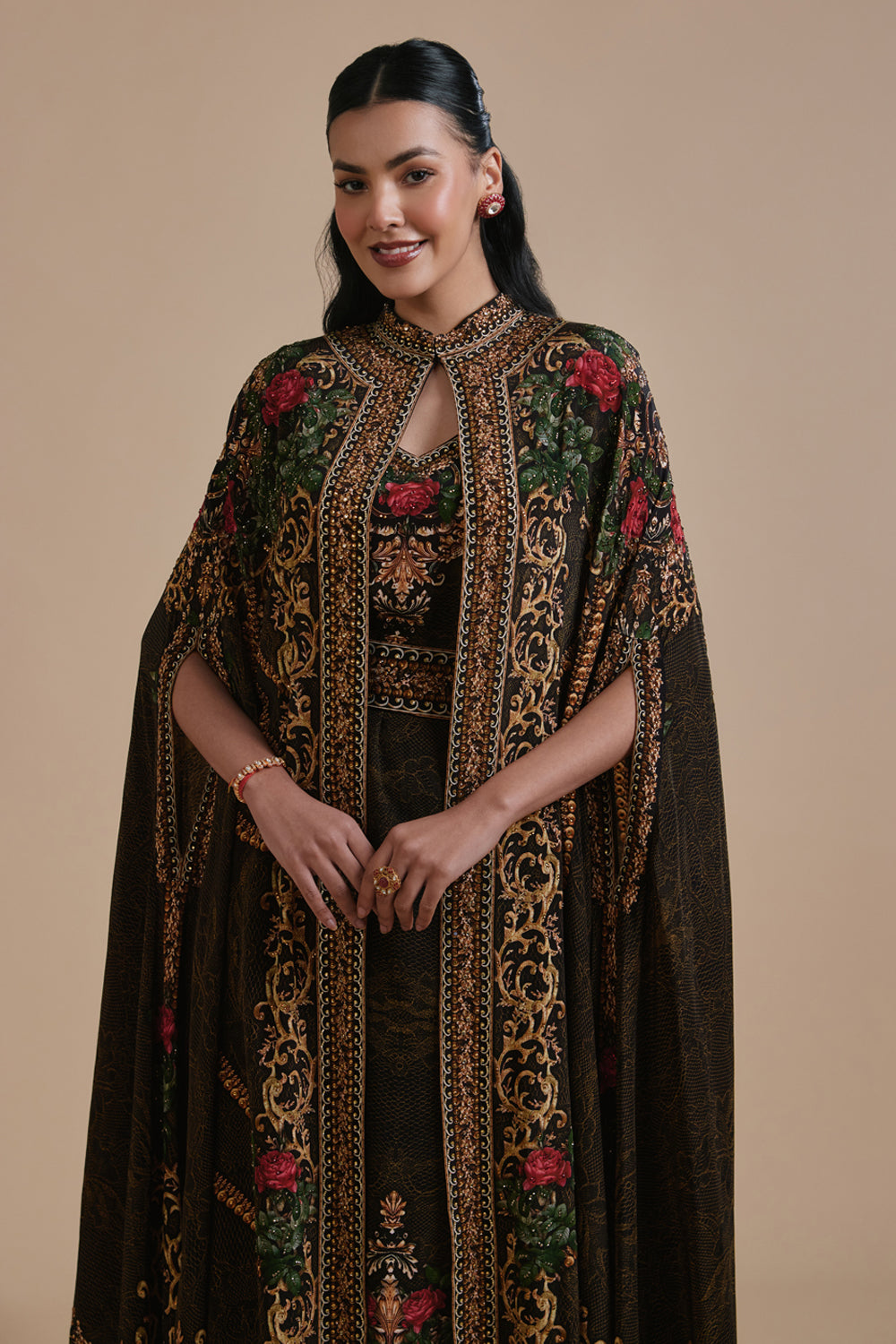 Gul Cape Kaftan Gown