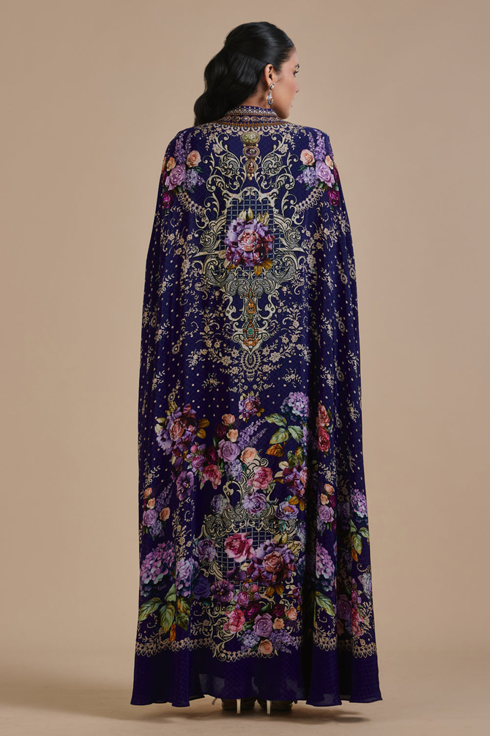 Fleur Cape Kaftan Gown