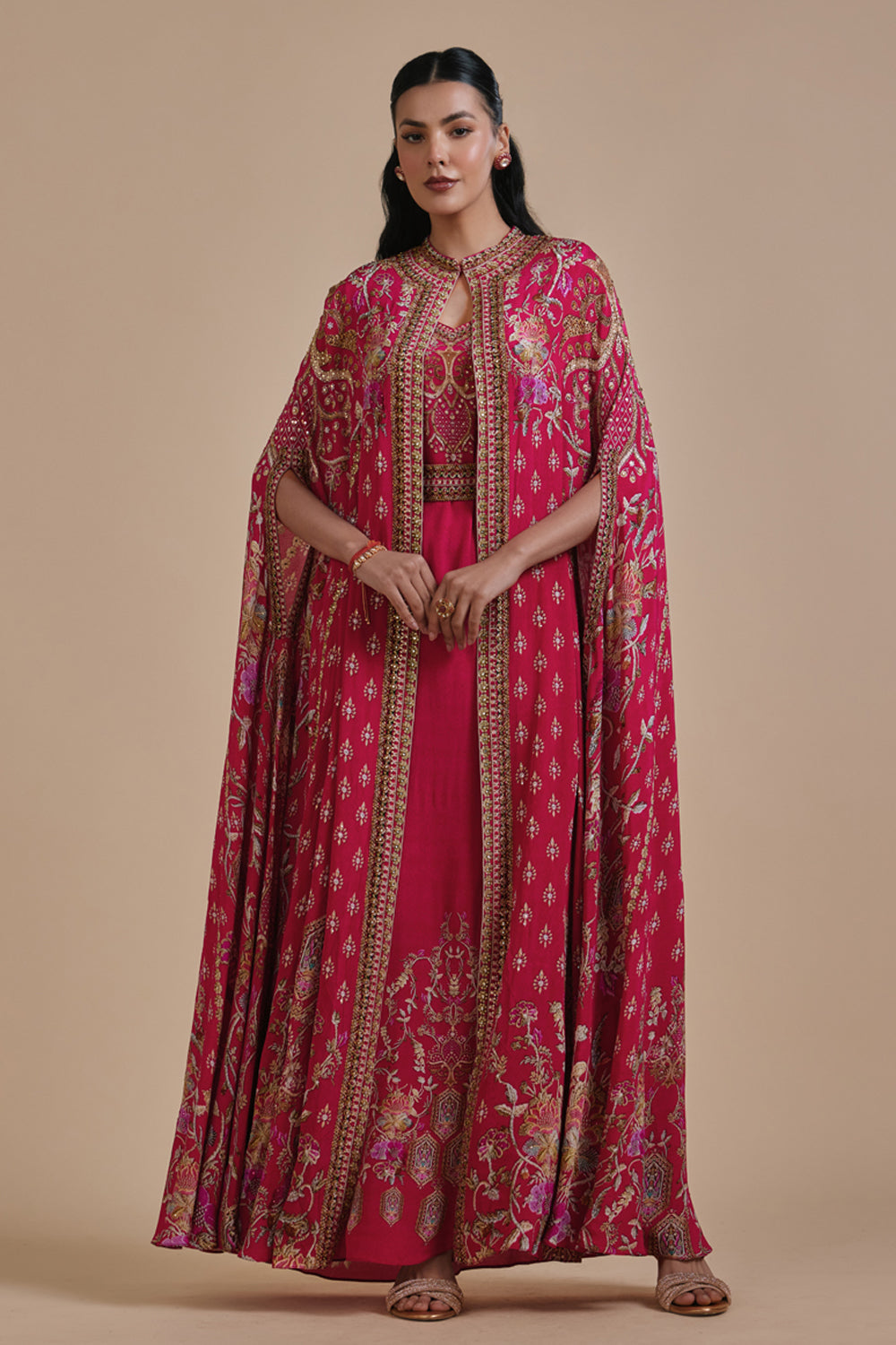 Nakashi Cape Kaftan Gown