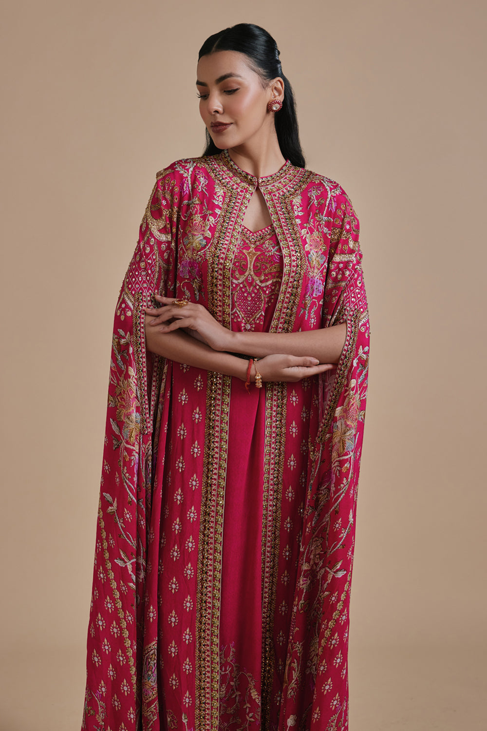 Nakashi Cape Kaftan Gown