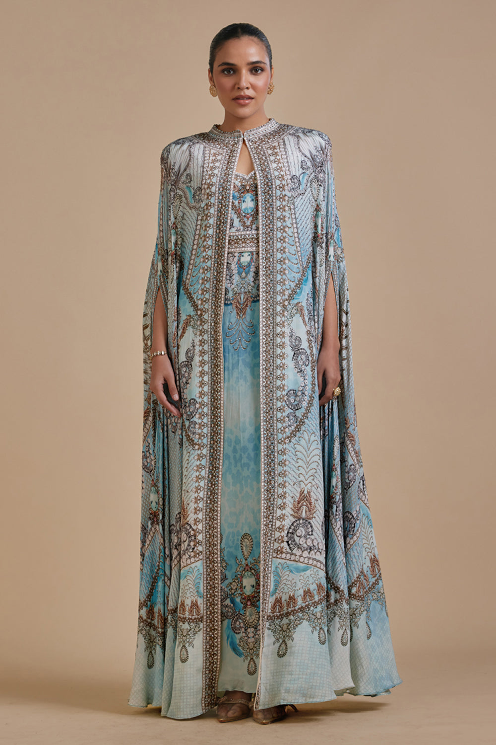 Aqrat Cape Kaftan Gown