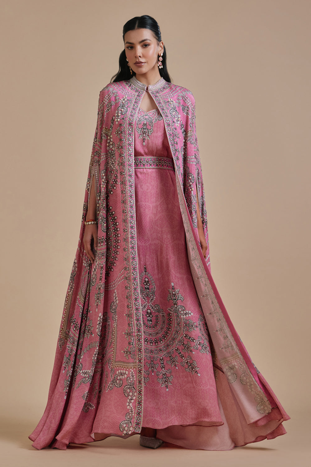 Fiddah Cape Kaftan Gown