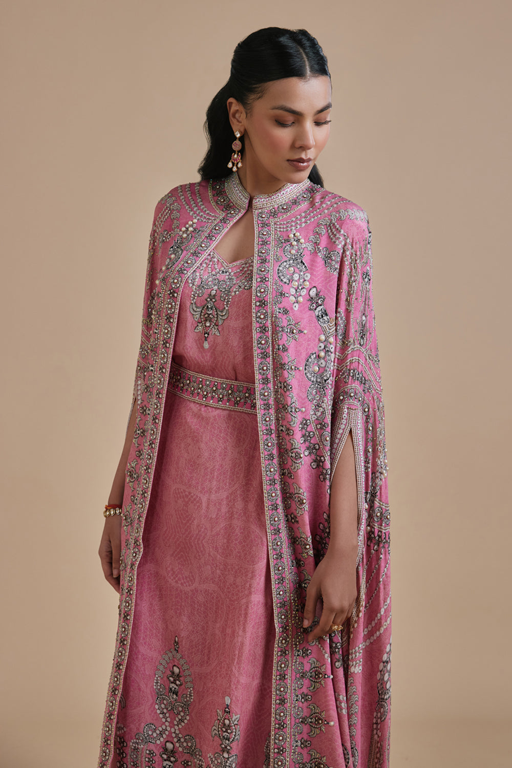 Fiddah Cape Kaftan Gown