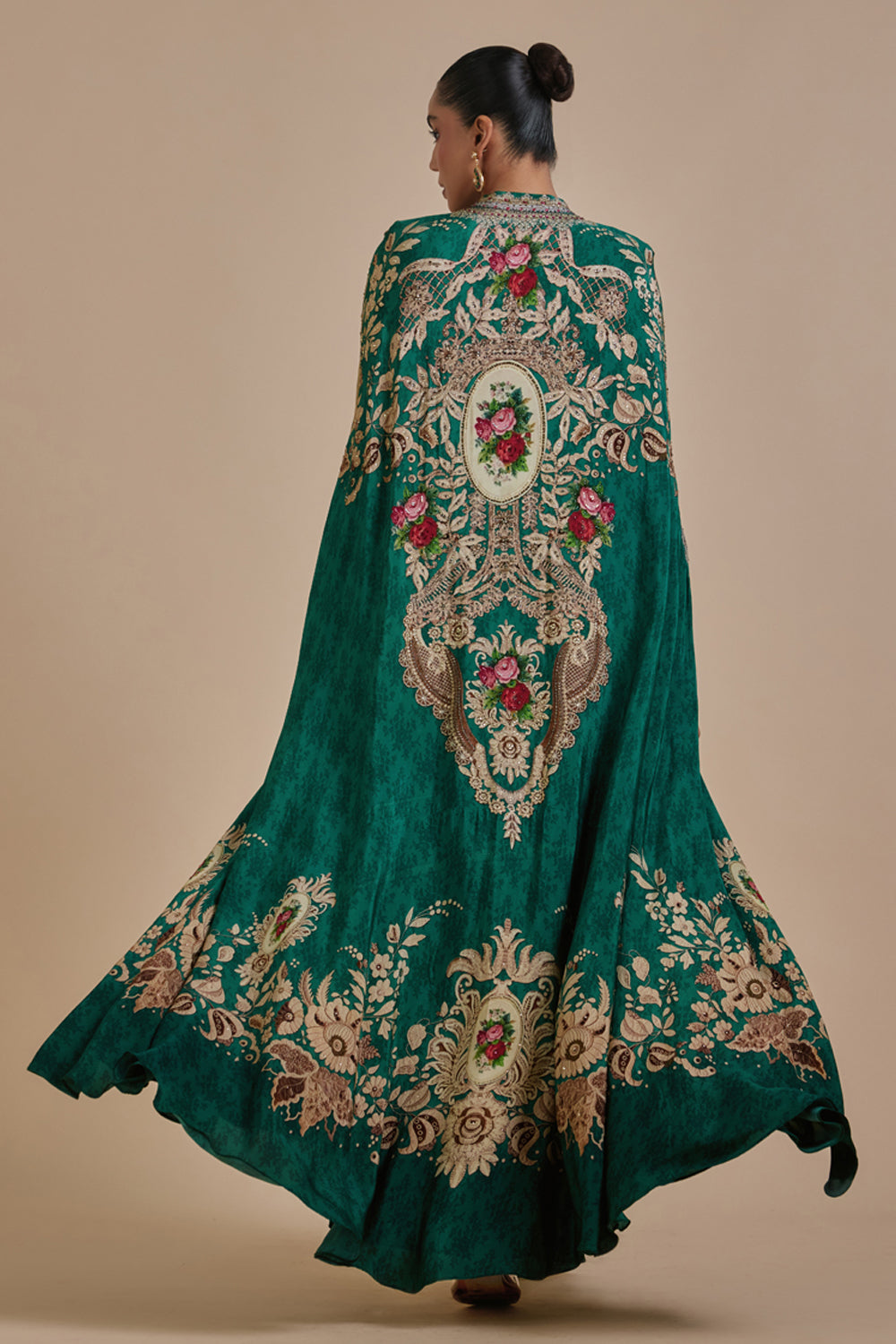 Tafseel Cape Kaftan Gown