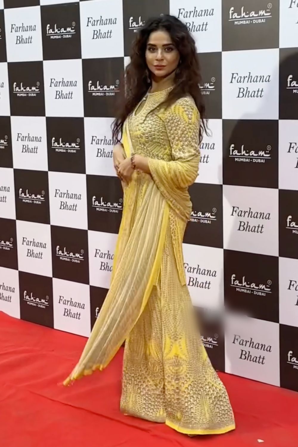 Sara Arfeen Khan in our Sunshine Hoor Sharara Set