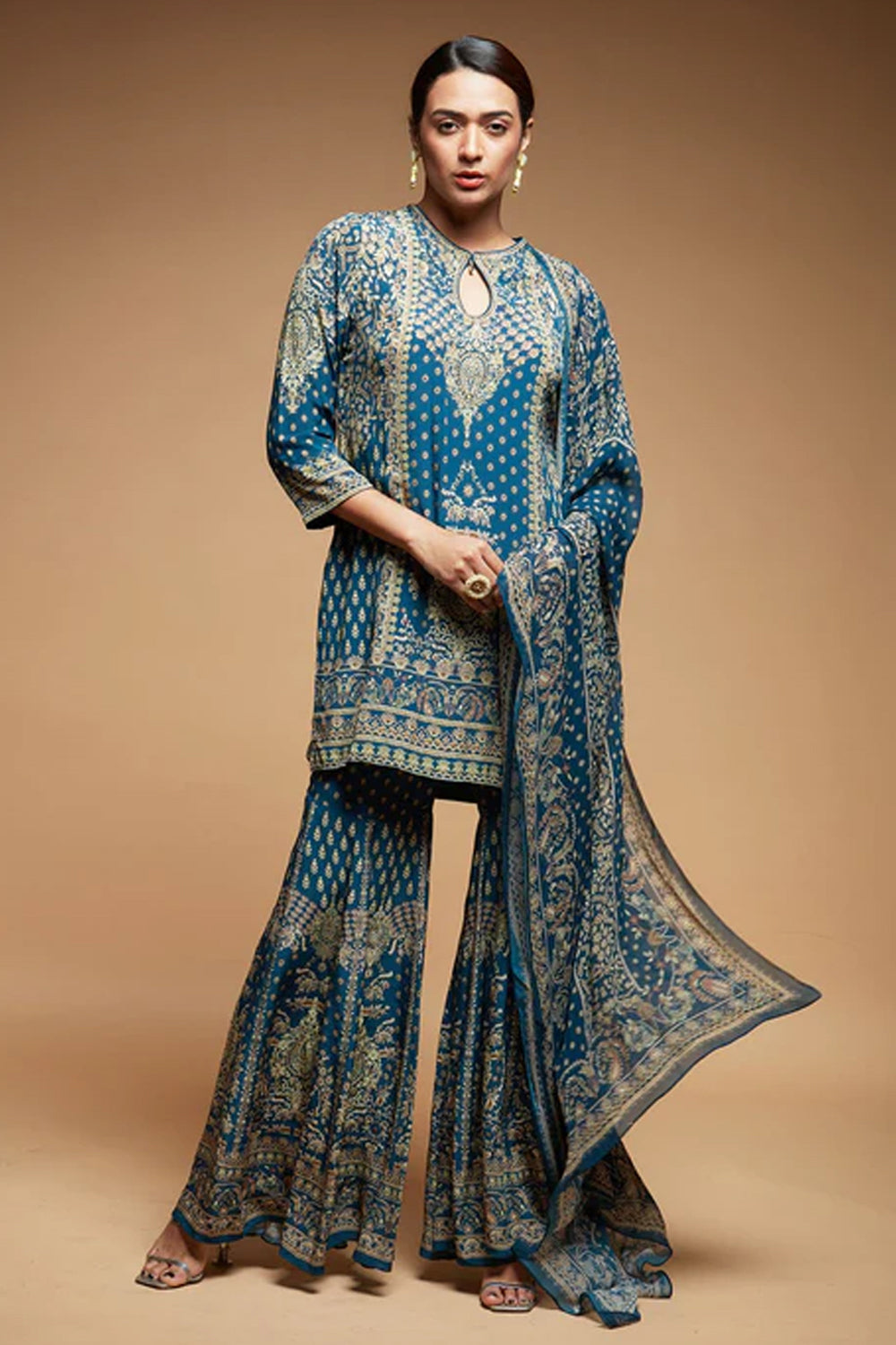 Navy Blue Sharara