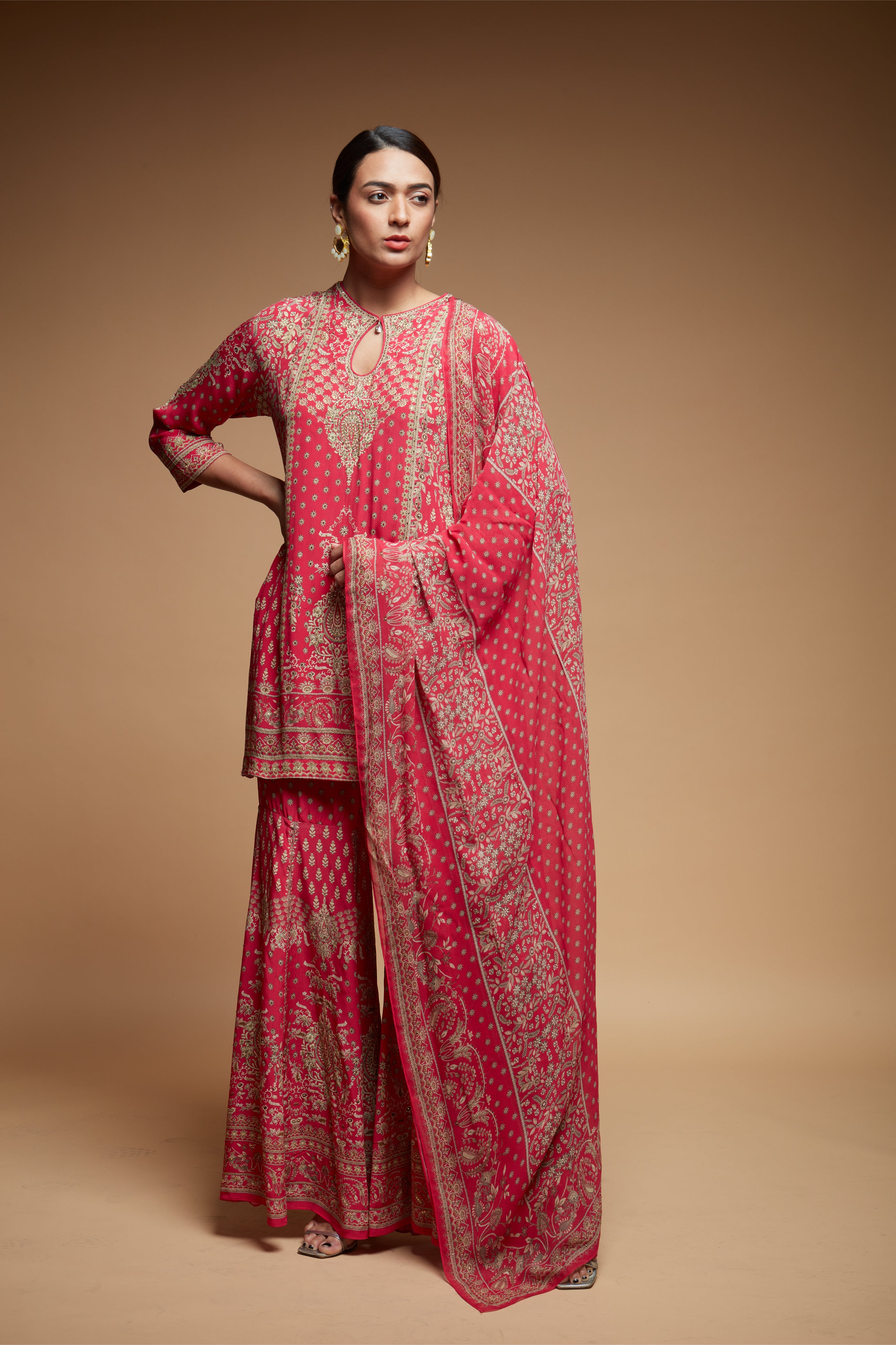 Fuchsia Color Sharara