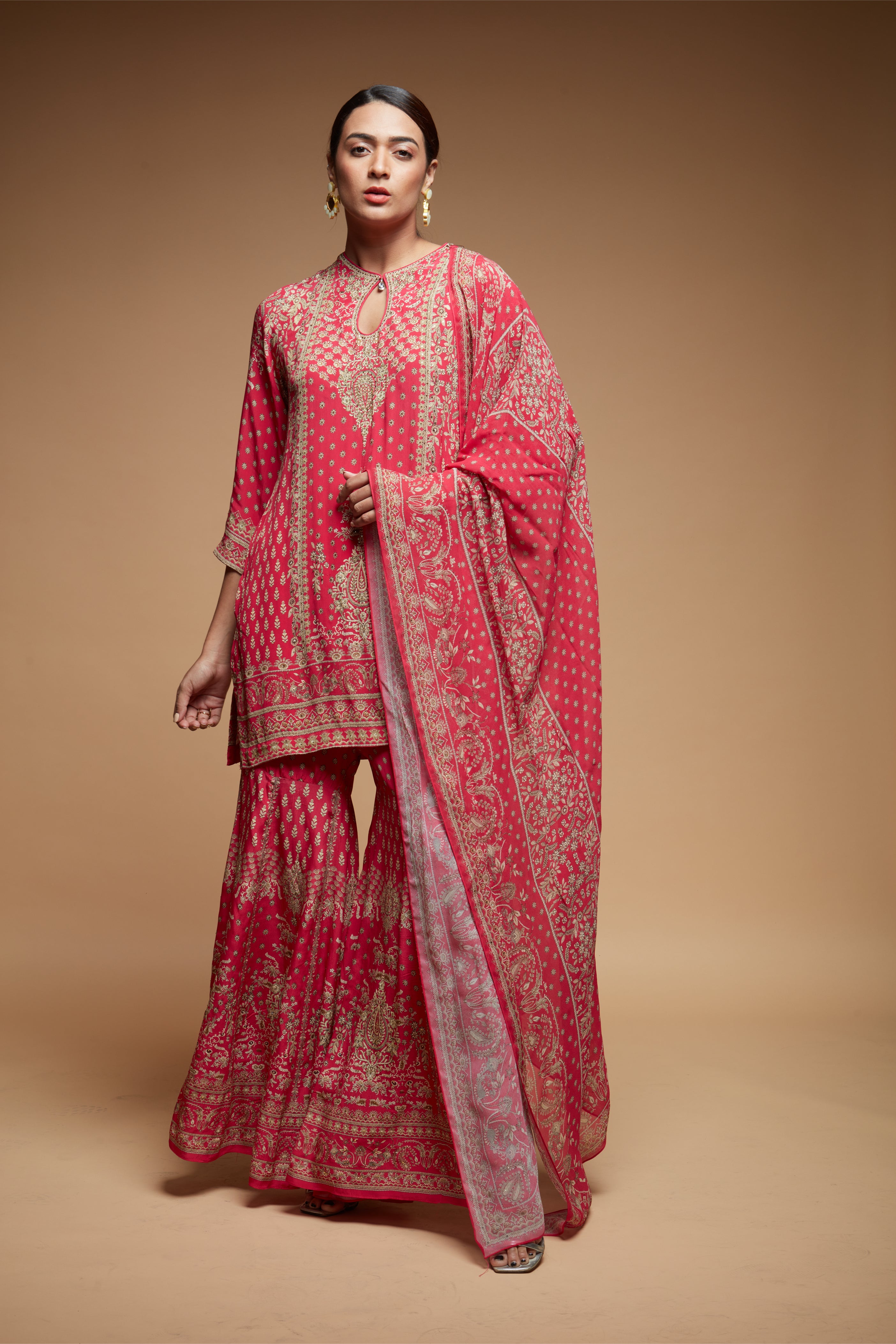 Fuchsia Color Sharara