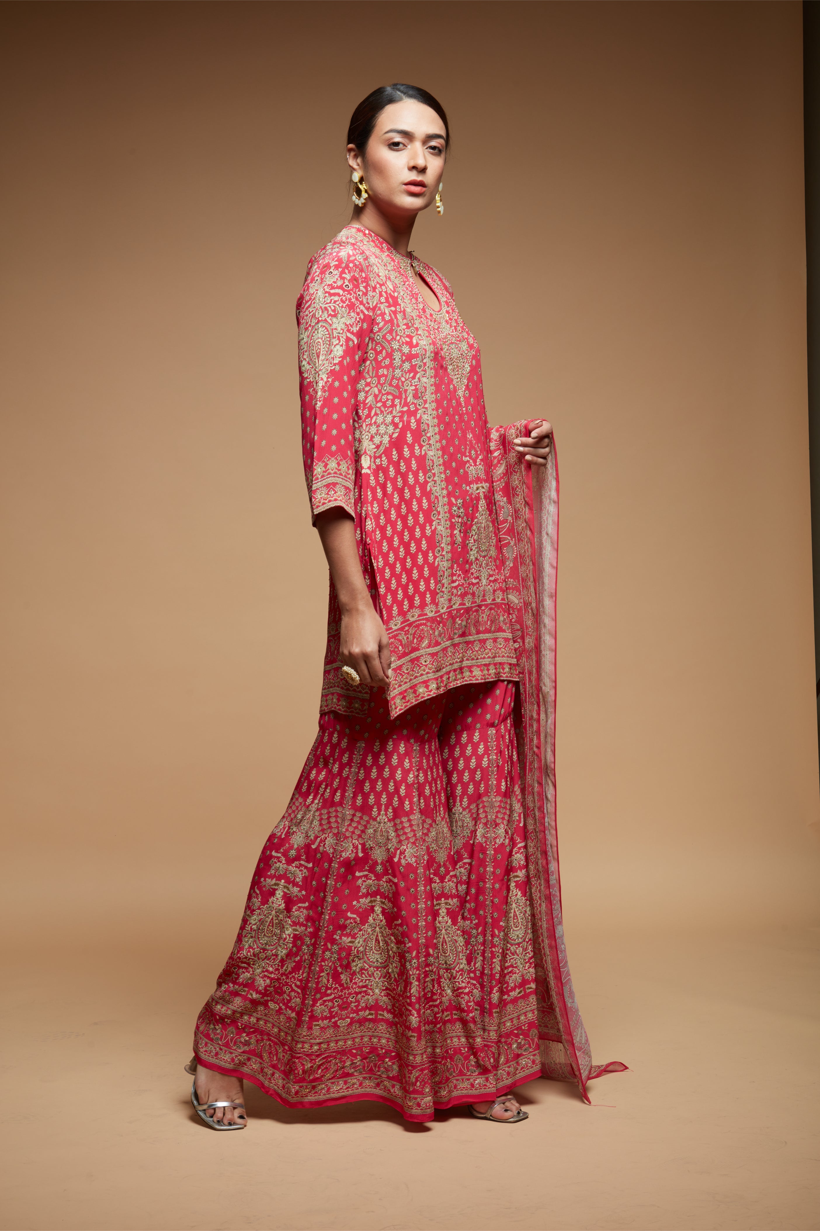 Fuchsia Color Sharara