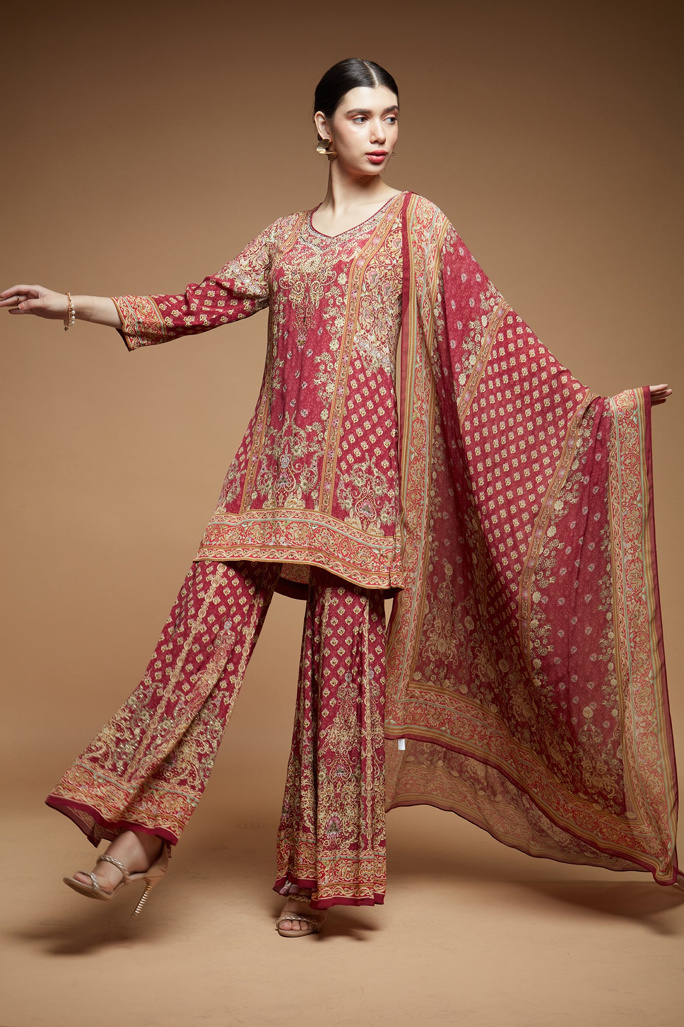 Pale Pink Color Sharara