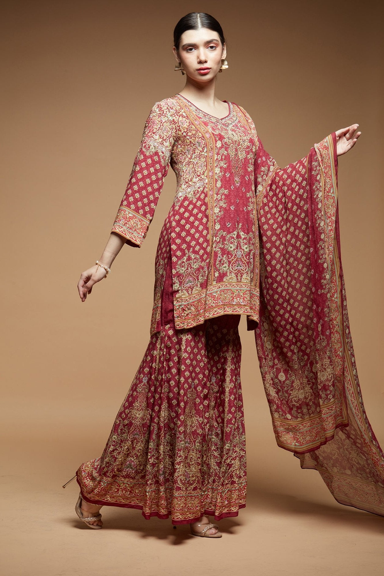 Pale Pink Color Sharara