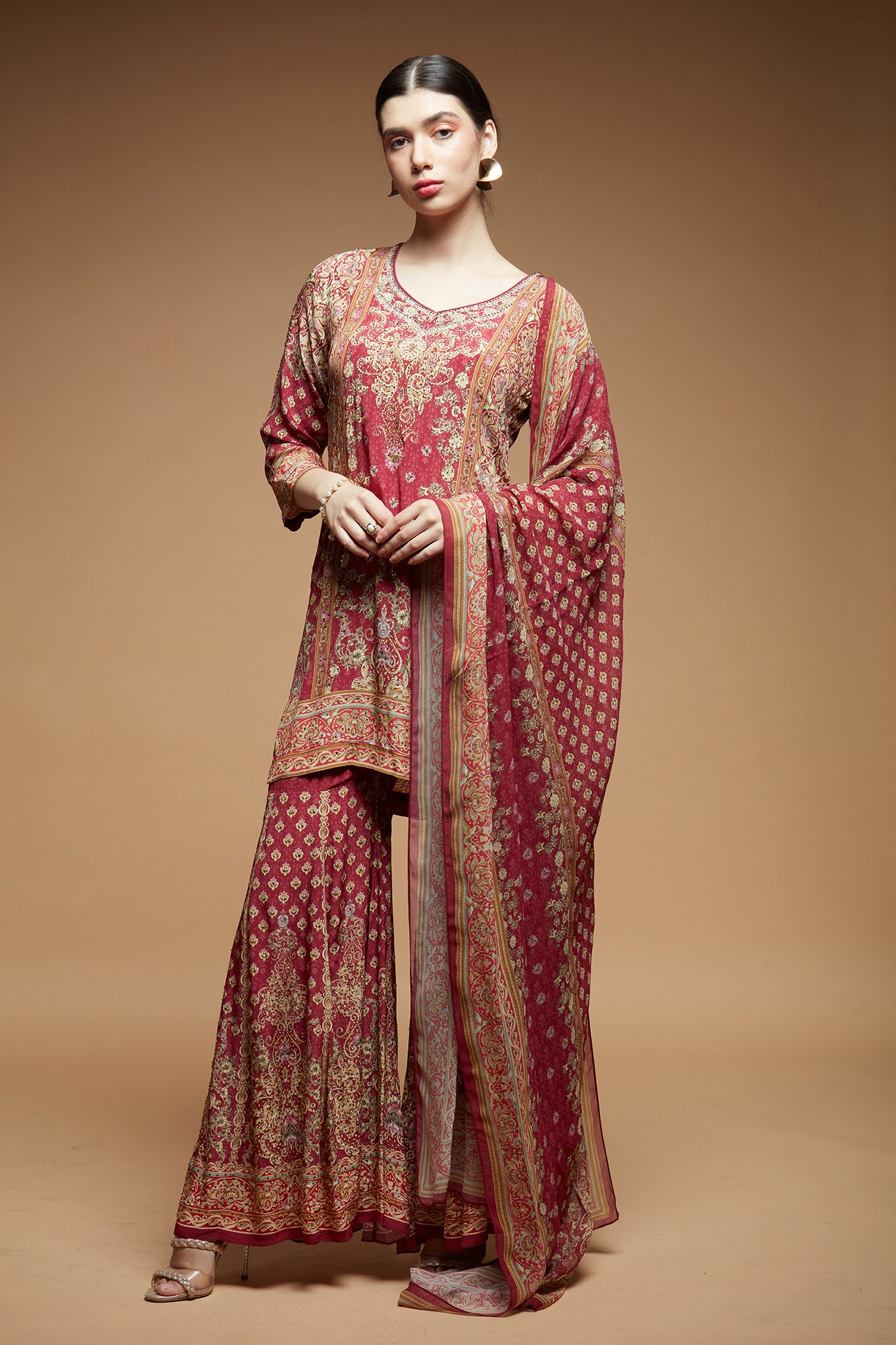 Pale Pink Color Sharara